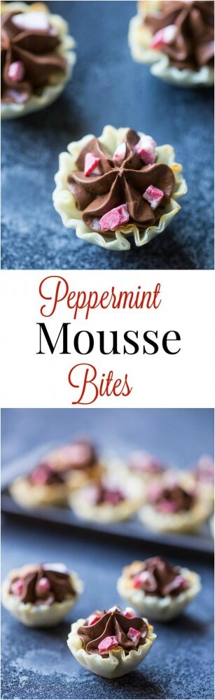 Peppermint Mousse Bites