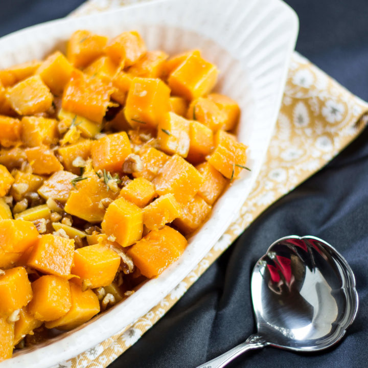 Butternut Squash with Rosemary and Pecans