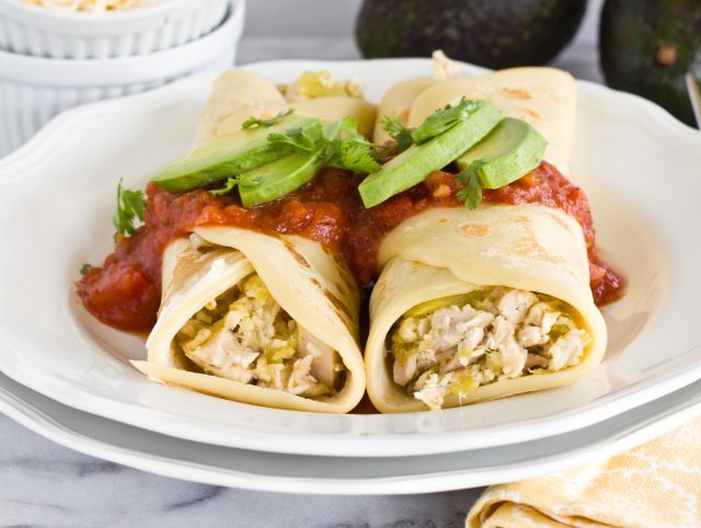 Chicken and Cheese Mexican Crepes