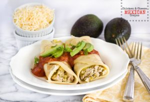 Chicken and Cheese Mexican Crepes