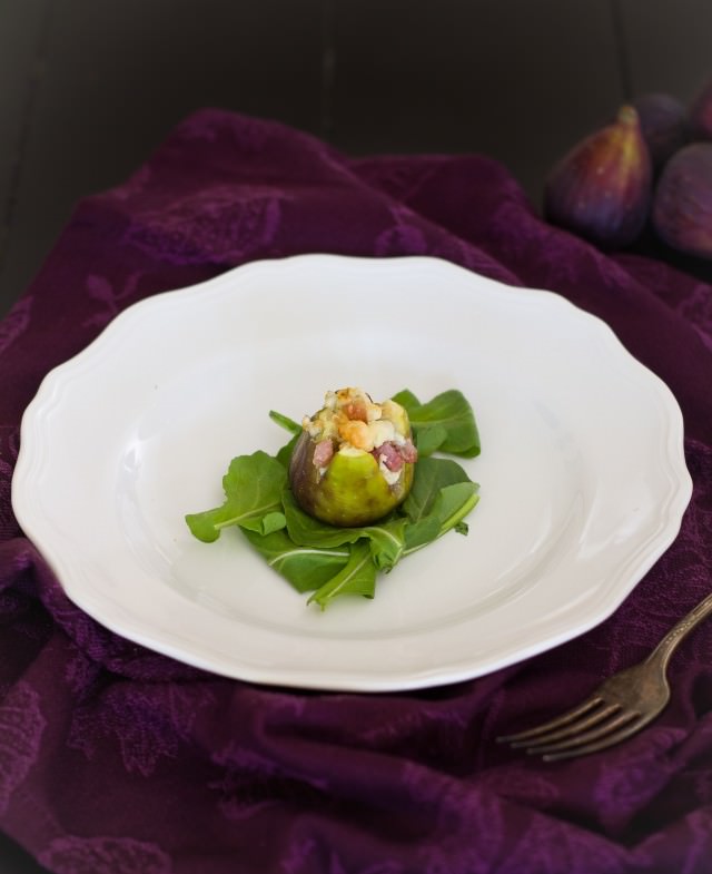 Gorgonzola and Pancetta Baked Figs