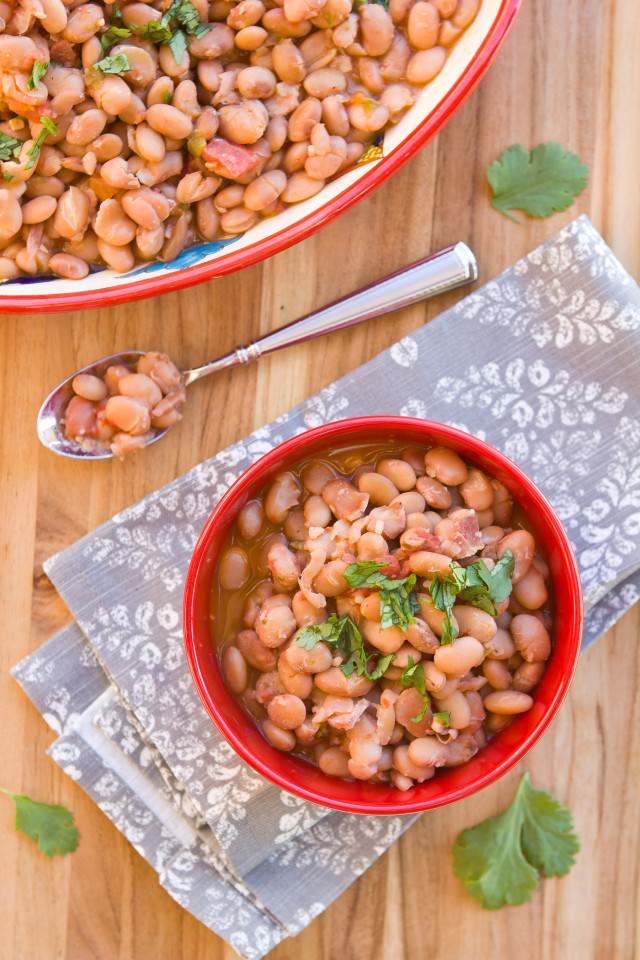 Borracho Beans with Shiner Bock Beer