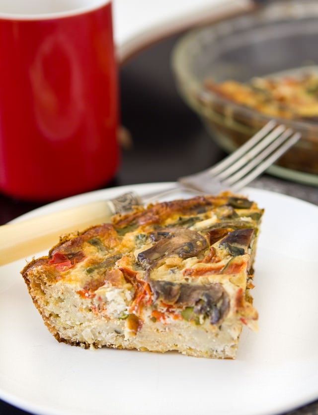 Bacon and Vegetable Quiche with Herb Crust