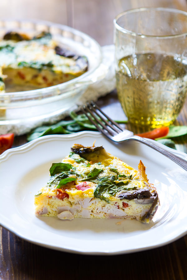Chicken and vegetable frittata