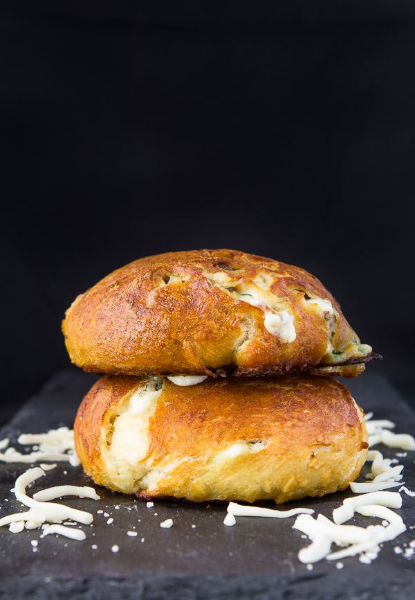 Sausage and cheese stuffed pretzels