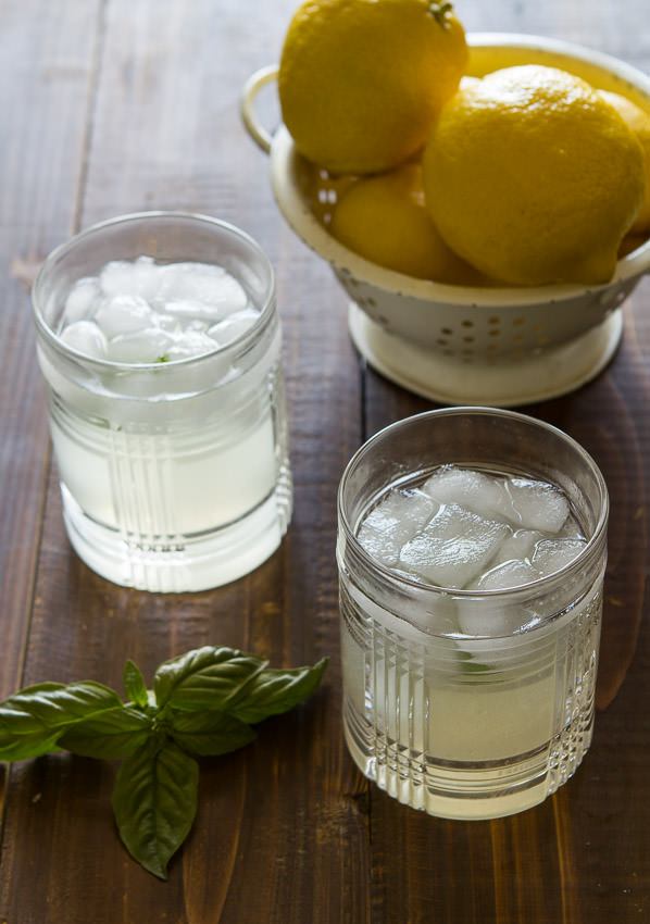 homemade basil lemonade