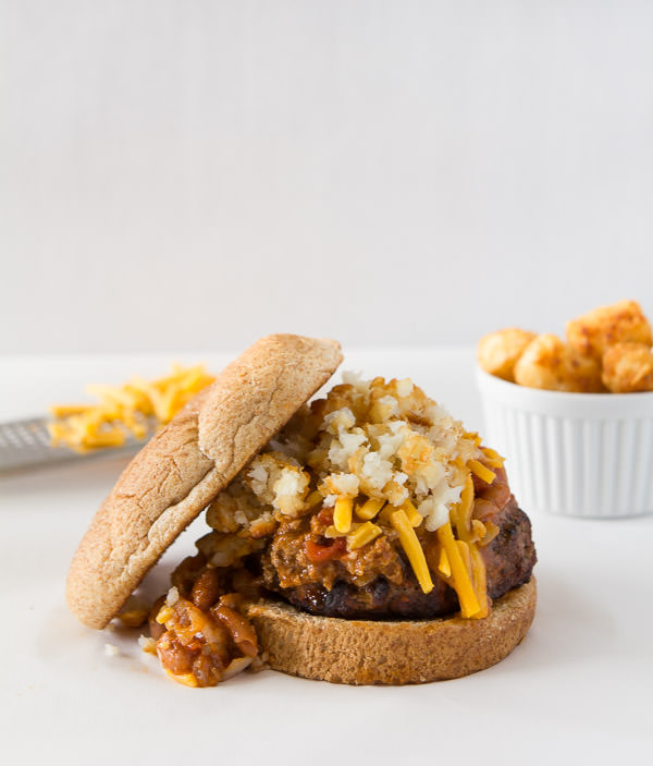 Chili cheese tot burger | A Zesty Bite