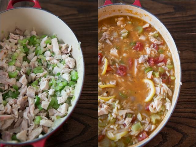 one pot chicken orzo soup