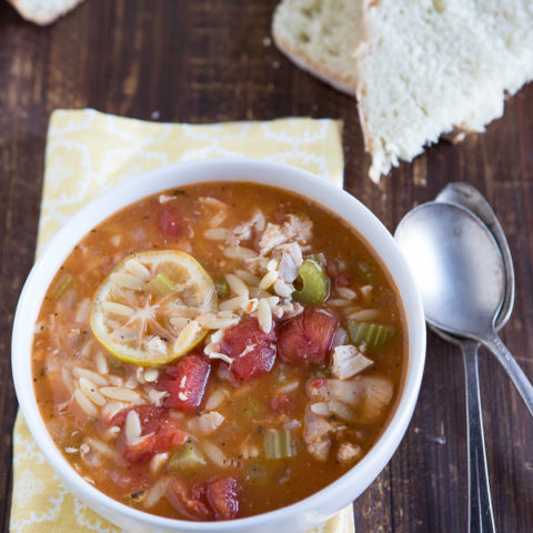 One pot chicken orzo soup