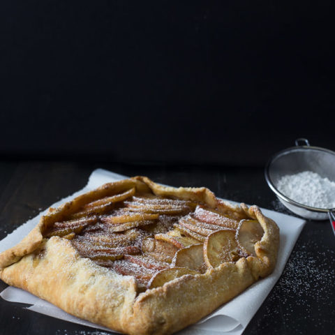 Pear and apple galette