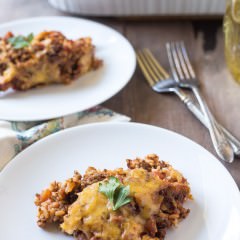 Rice and red quinoa chili casserole | A Zesty Bite