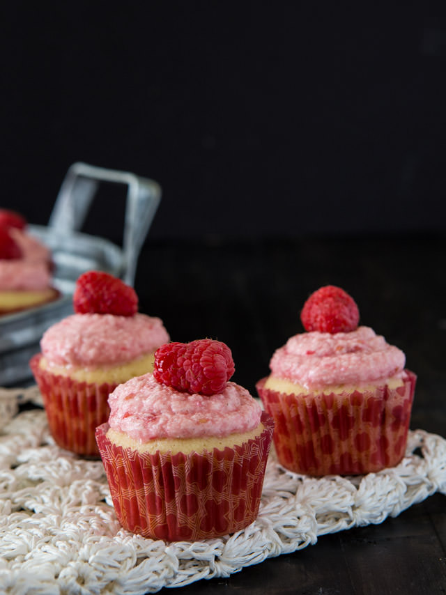 Raspberry Vanilla Bean Cupcakes