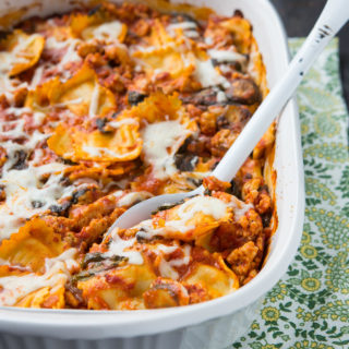 Baked Cheese Ravioli Casserole | A Zesty Bite