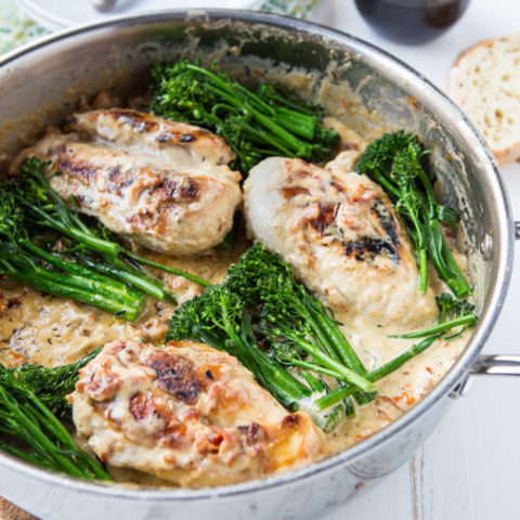 Creamy Skillet Chicken with Sun-dried Tomatoes