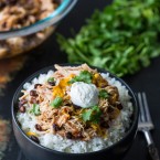 Slow Cooker Salsa Chicken Rice Bowls