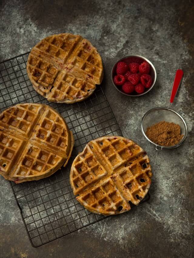 Raspberry Chocolate Waffles