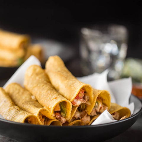 Vegetable and Chicken Taquitos
