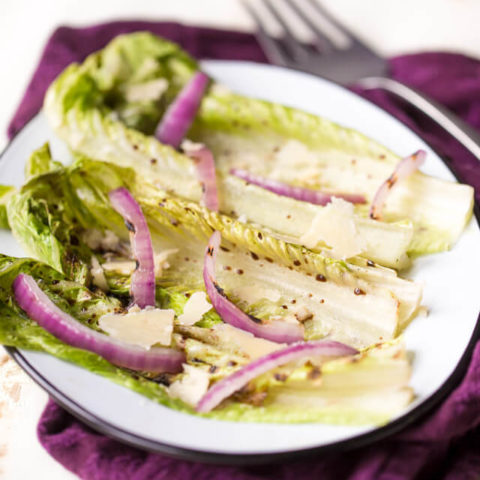 Grilled Romaine Salad with Parmesan