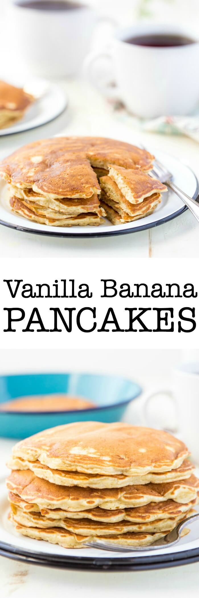 Vanilla Banana Pancakes | A Zesty Bite