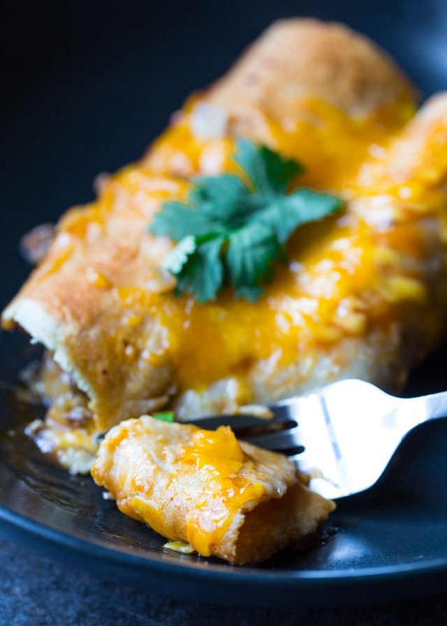 Easy Beef and Cheese Enchiladas