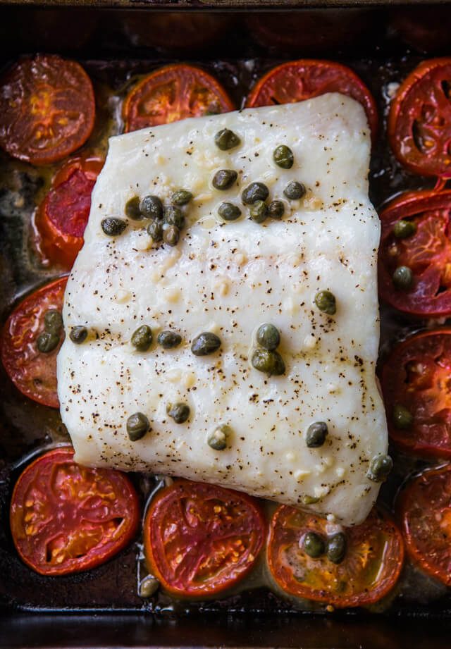 Halibut with Roasted Tomatoes