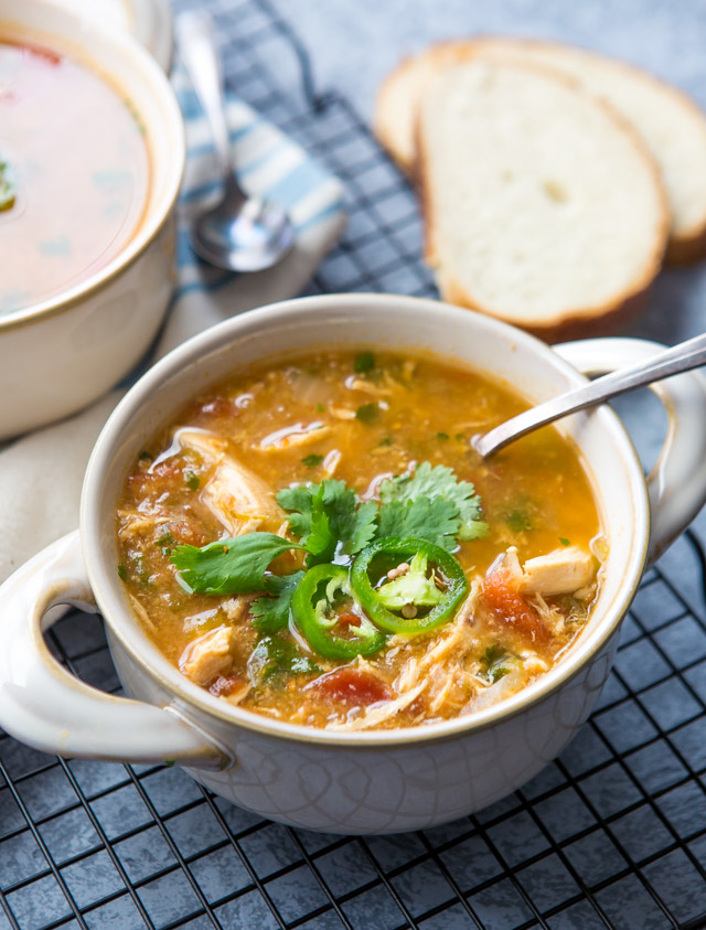 Slow Cooker Tomatillo Chicken Soup