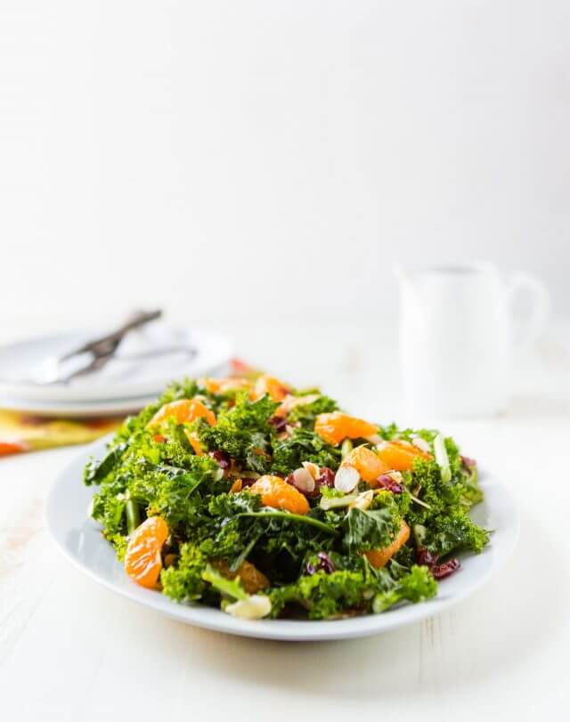 Autumn Kale Salad with Vinaigrette