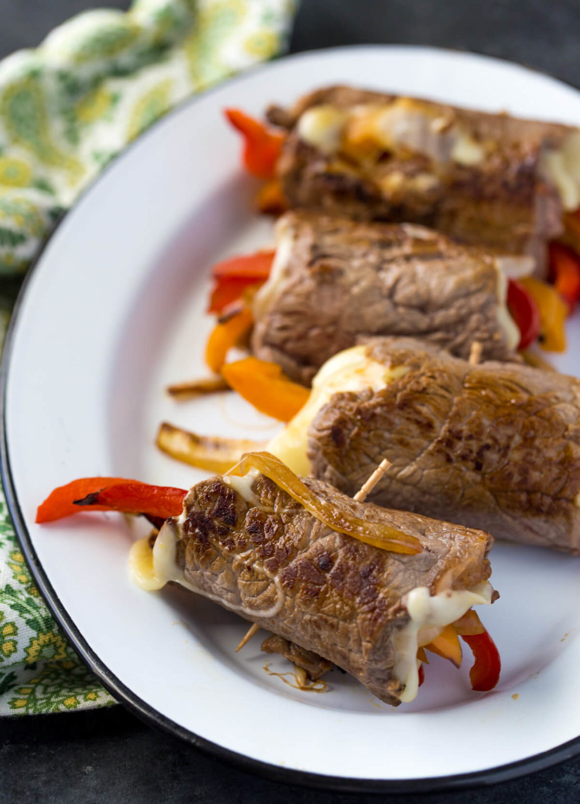 Low Carb Philly Cheesesteak Roll Ups | A Zesty Bite