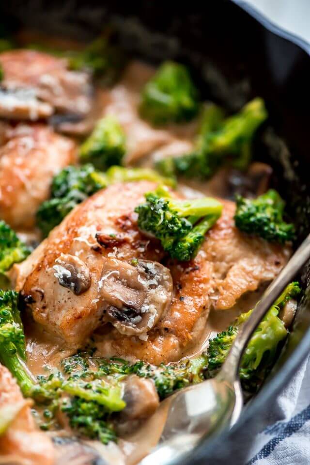 One Skillet Chicken and Broccoli