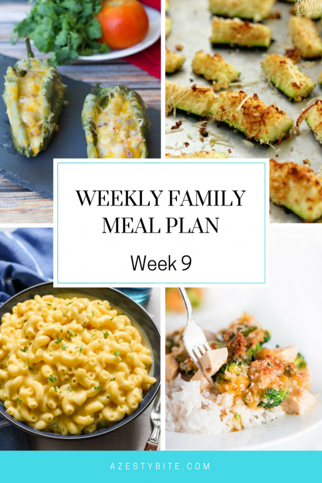 Weekly Family Meal Plan week 9