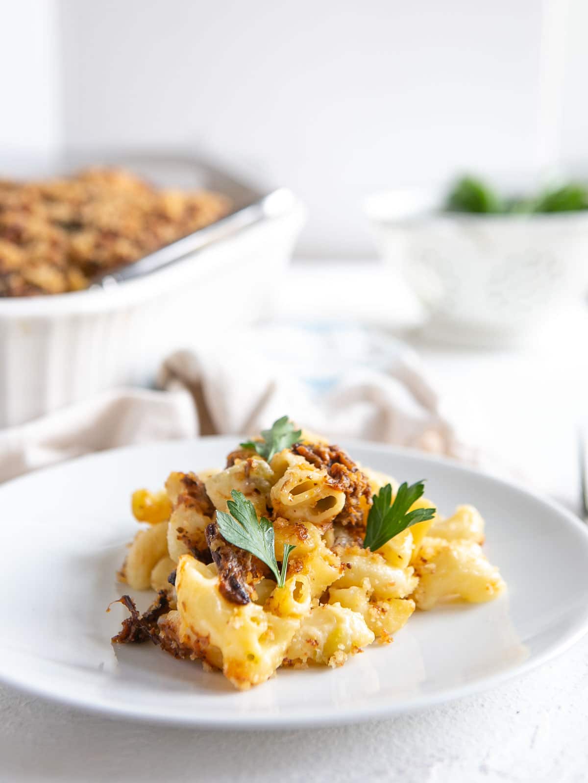 Green Chile Mac & Cheese with Texas BBQ Brisket