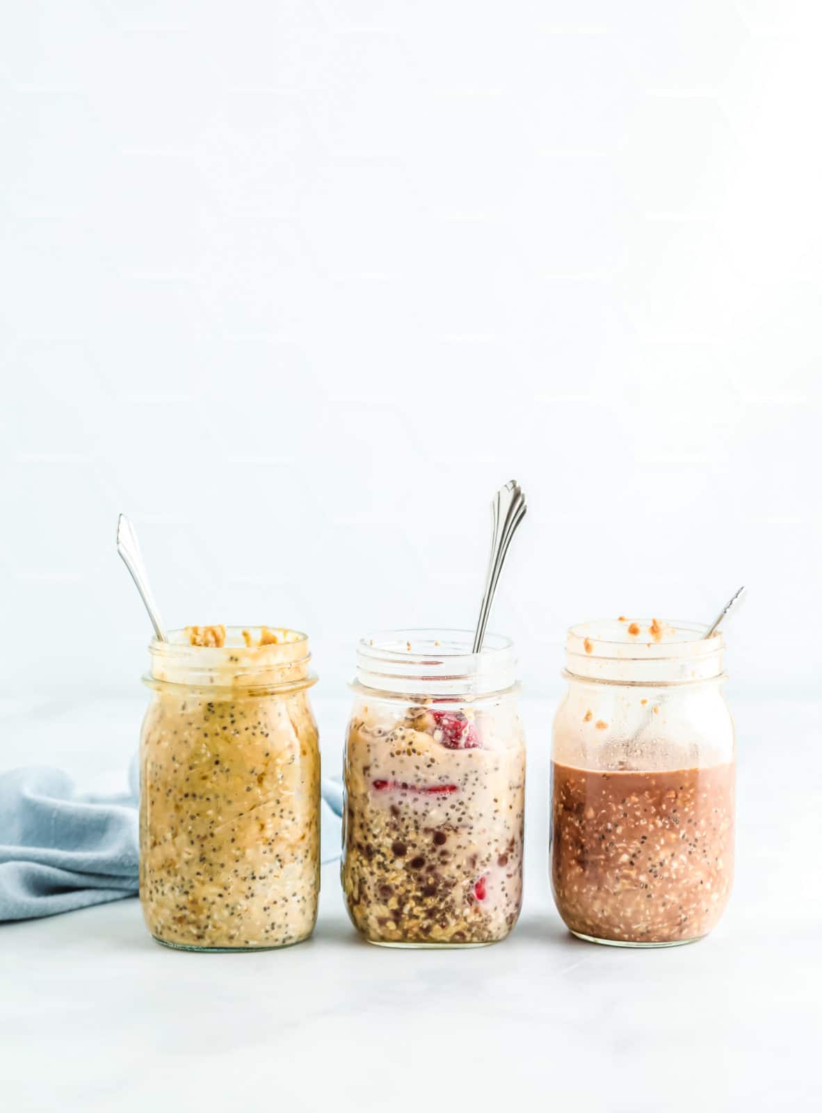 Overnight Oats with Chia Three Different Ways | A Zesty Bite